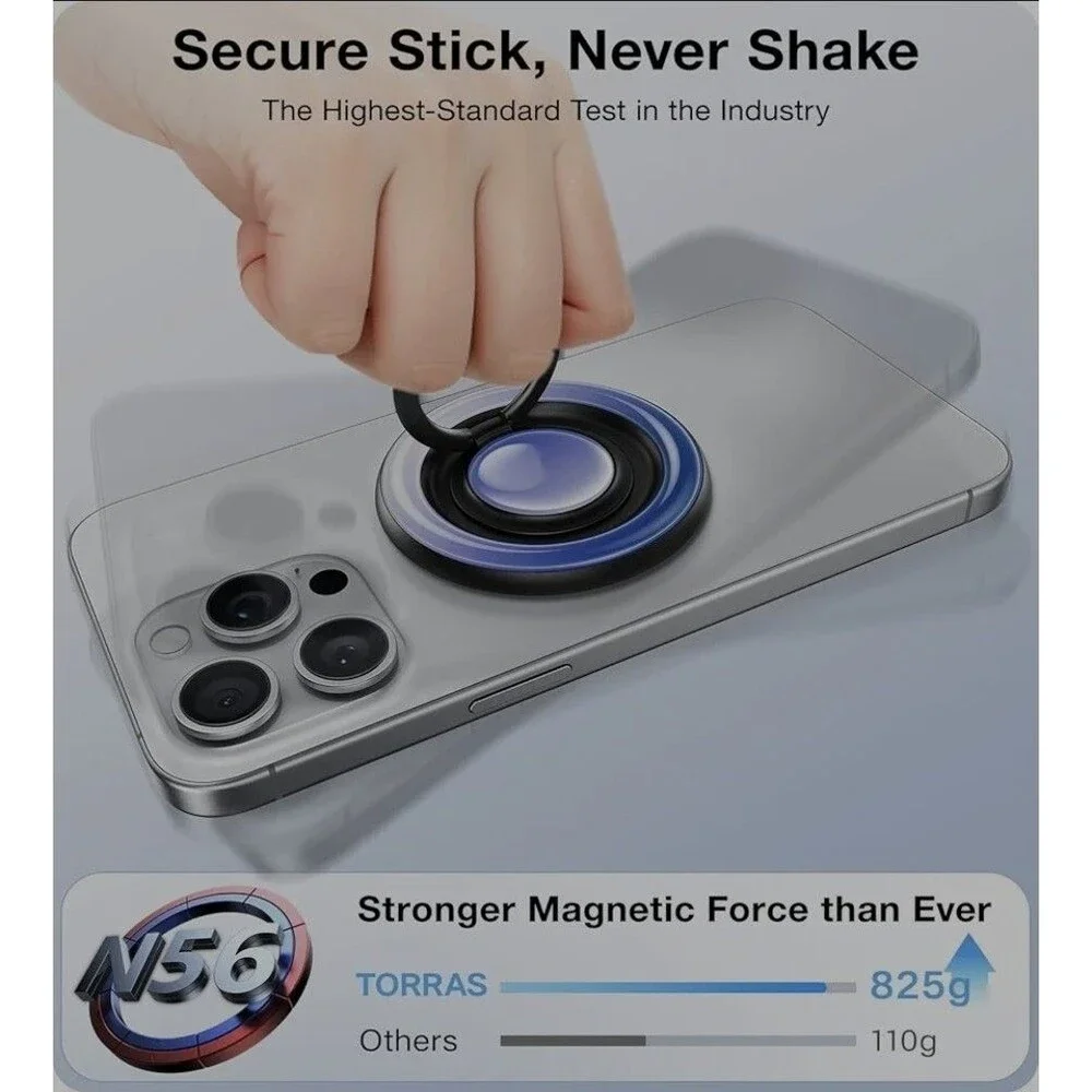 Phone Ring Grip for MagSafe with Fidget Spinner [2025] - 360° Black Galaxy - Picture 11 of 12